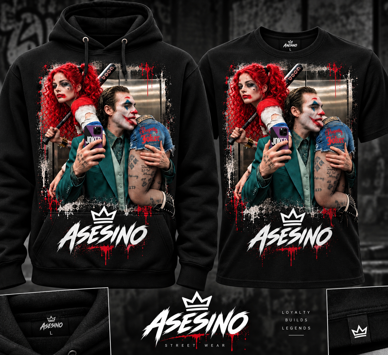 Asesino hoodie joker limited edition